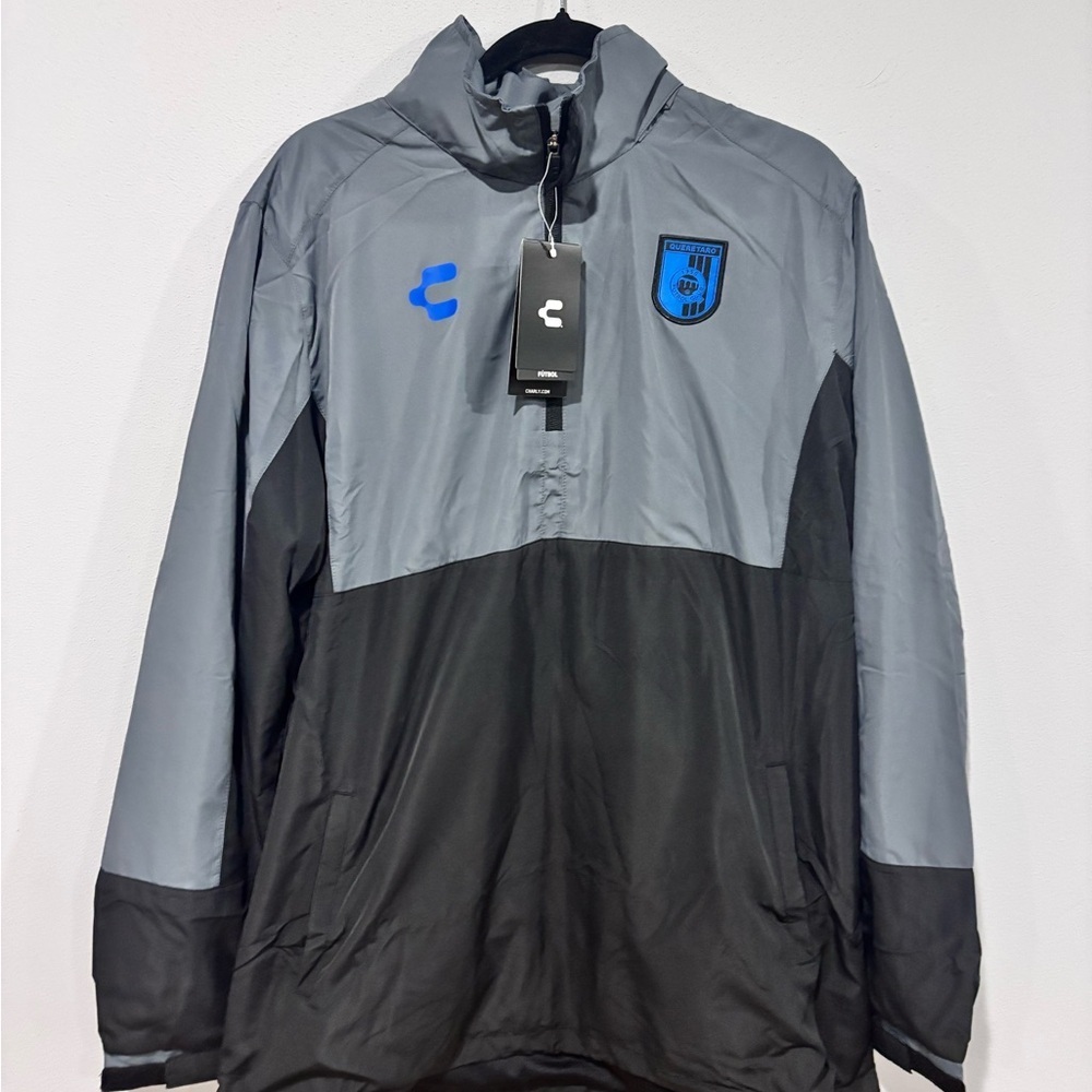 Cruz Azul Gray and Black Windbreaker Jacket